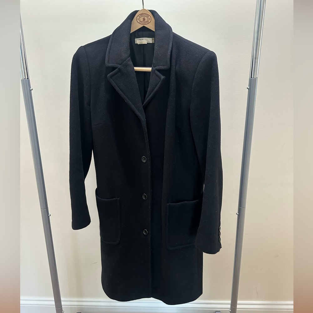 J. Crew Black Trench Coat for Women